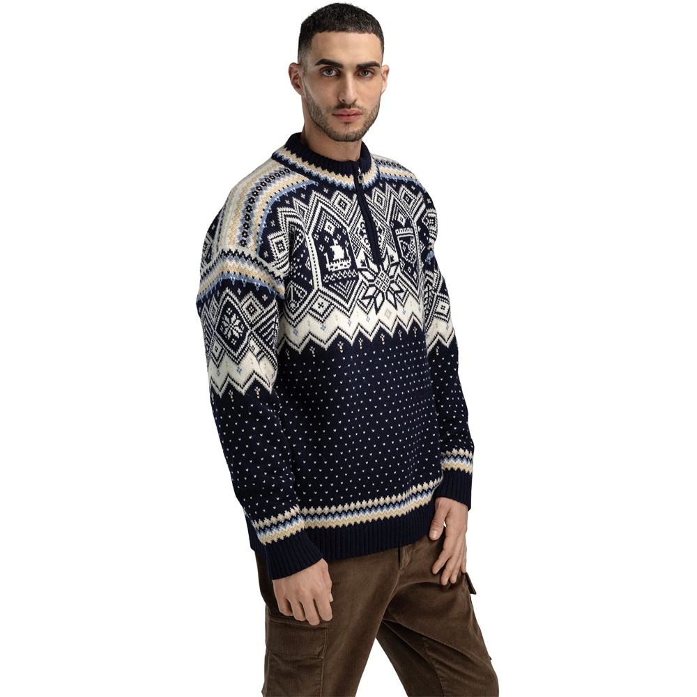 Dale VM Trondheim Masc. Sweater Navy  Offwhite  Sandmel. 96051-C00 fleeces en truien online bestellen bij Kathmandu Outdoor & Travel