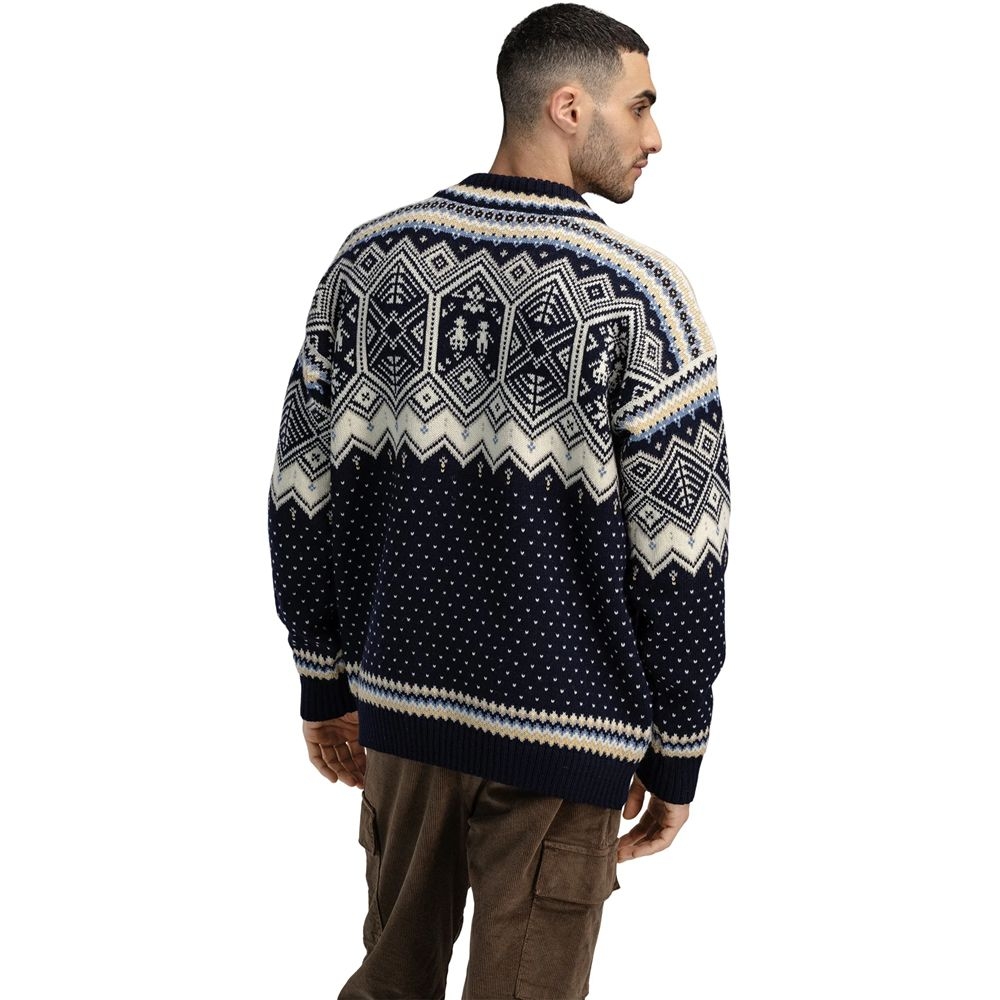 Dale VM Trondheim Masc. Sweater Navy  Offwhite  Sandmel. 96051-C00 fleeces en truien online bestellen bij Kathmandu Outdoor & Travel