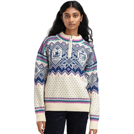 Dale  VM Trondheim Sweater Women's Offwhite  Indigo  Orchid