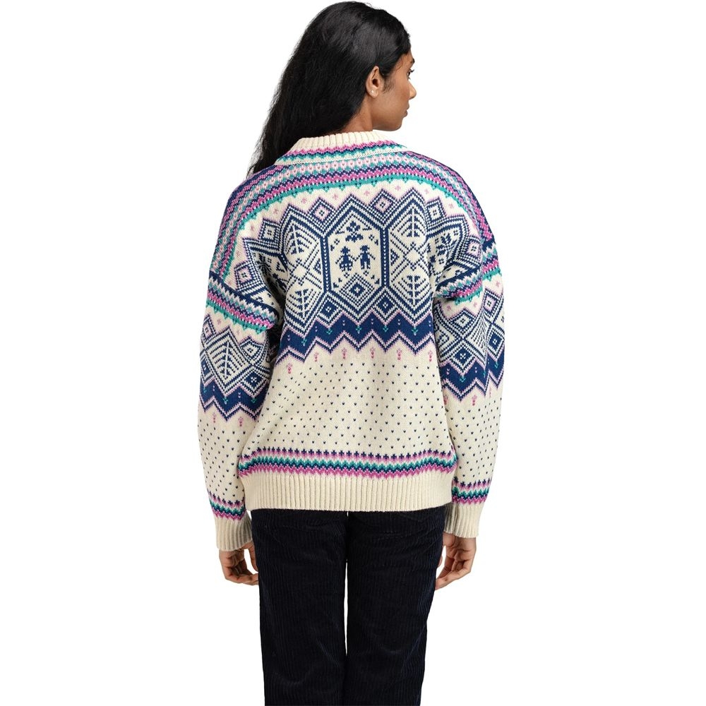 Dale VM Trondheim Sweater Women's Offwhite  Indigo  Orchid 96041-A00 fleeces en truien online bestellen bij Kathmandu Outdoor & Travel