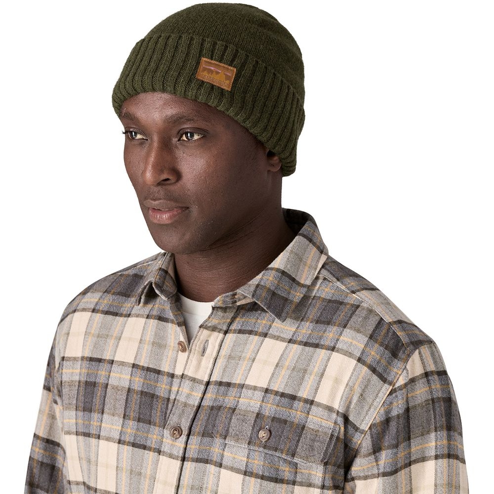Patagonia Brodeo Beanie '73 Skyline: Pine Needle Green 29206-SKPG kleding accessoires online bestellen bij Kathmandu Outdoor & Travel