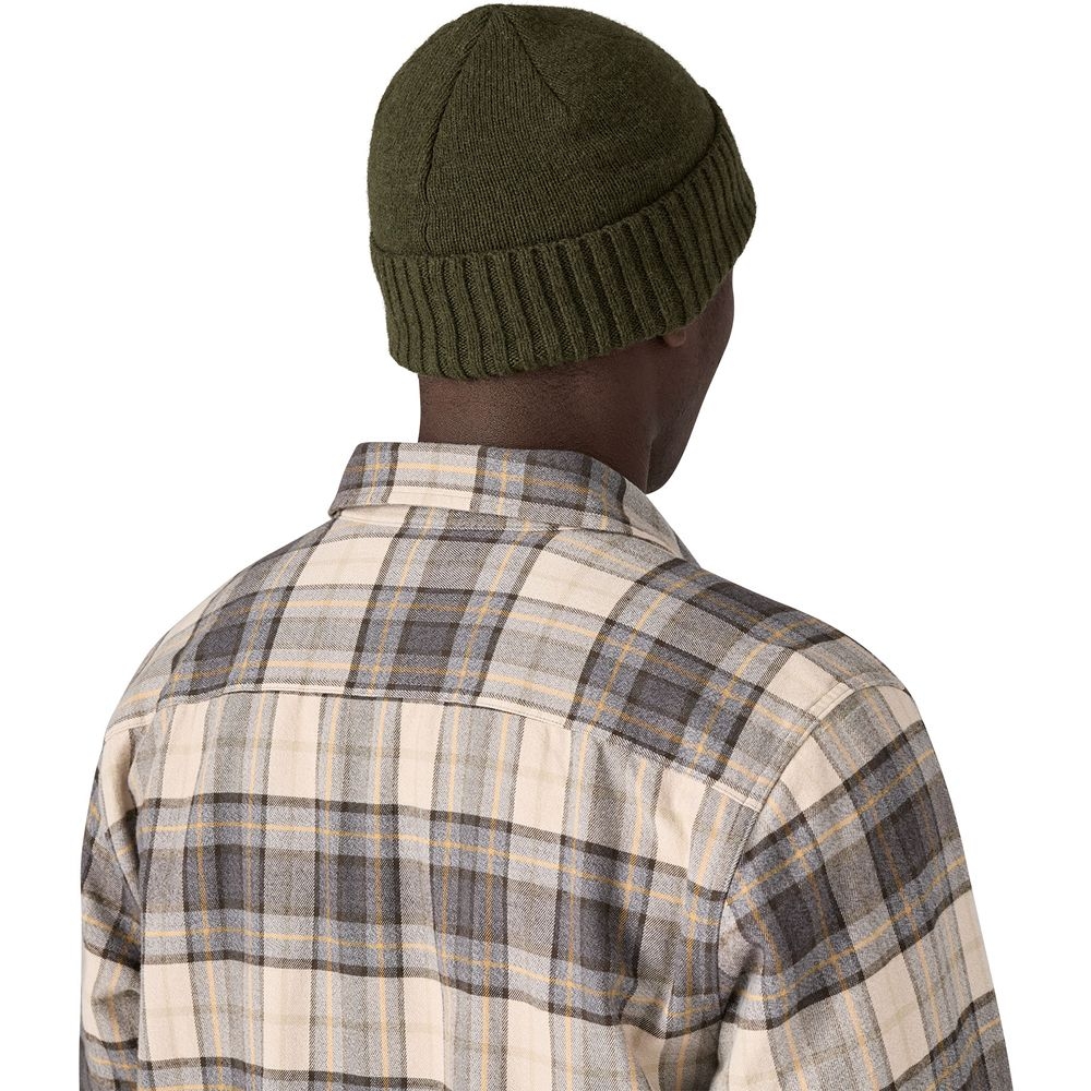 Patagonia Brodeo Beanie '73 Skyline: Pine Needle Green 29206-SKPG kleding accessoires online bestellen bij Kathmandu Outdoor & Travel