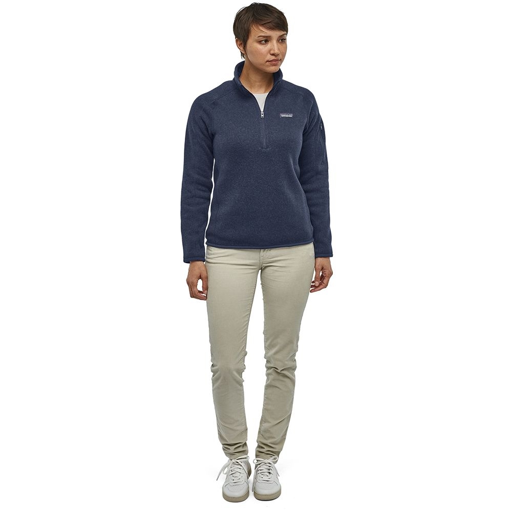 Patagonia Better Sweater 1/4 Zip Women's New Navy 25618-NENA fleeces en truien online bestellen bij Kathmandu Outdoor & Travel