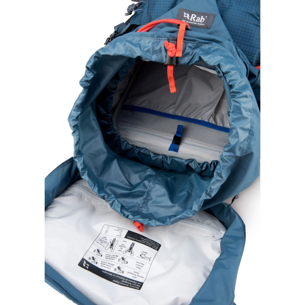 Rab Hyperon 65 ND Orion Blue/Anthracite QAP-84-ORA trekkingrugzakken online bestellen bij Kathmandu Outdoor & Travel