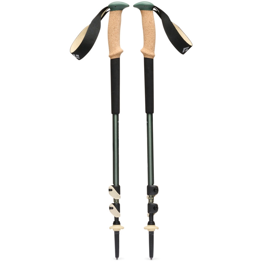 Black Diamond Trail Cork Trekking Poles Laurel Green BD1100653053ALL1 wandelstokken en gamaschen online bestellen bij Kathmandu Outdoor & Travel