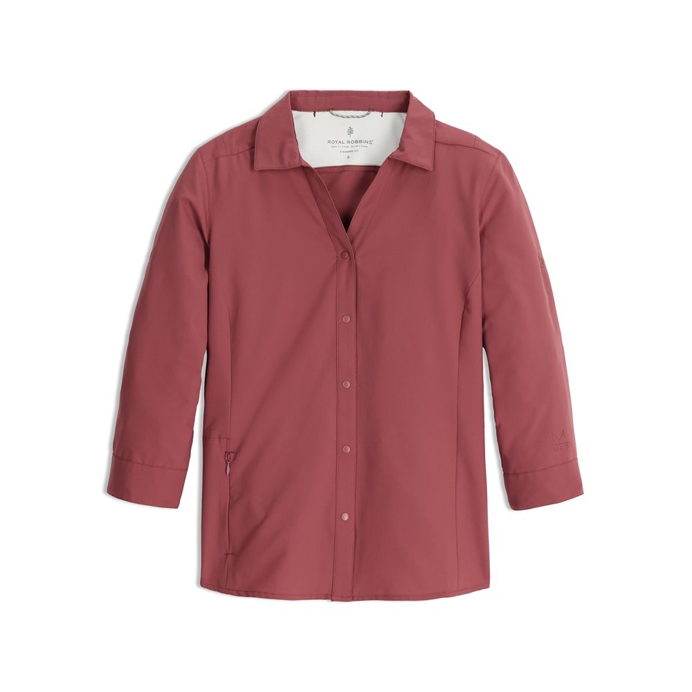 Royal Robbins Expedition Pro 3/4 Sleeve Women's Wild Rhubarb Y322039-602 shirts en tops online bestellen bij Kathmandu Outdoor & Travel