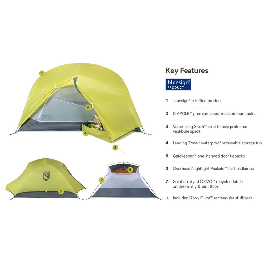 Nemo Dagger OSMO 3P 2025 Lichtgroen 8116.66036384 tenten online bestellen bij Kathmandu Outdoor & Travel