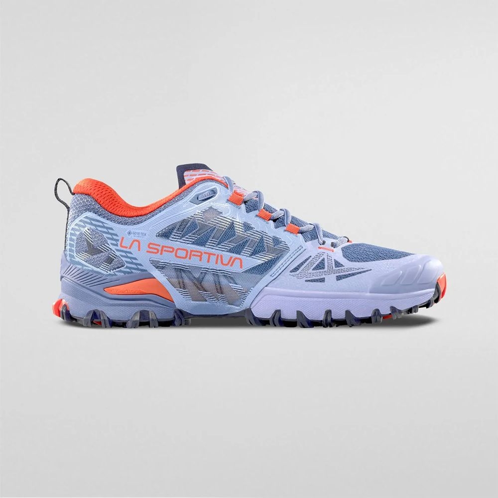 La Sportiva Bushido III Woman Gtx Stone-Blue/Moonlight 56Y645644 wandelschoenen dames online bestellen bij Kathmandu Outdoor & Travel