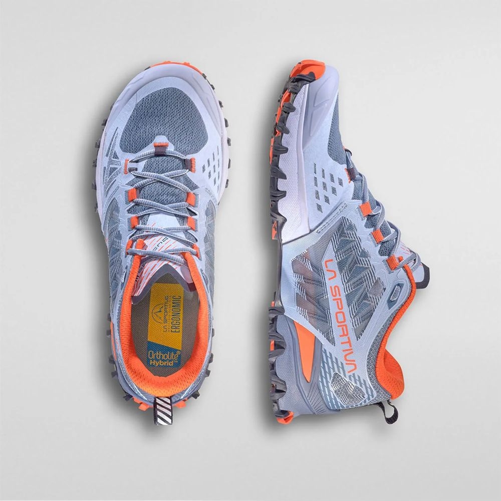 La Sportiva Bushido III Woman Gtx Stone-Blue/Moonlight 56Y645644 wandelschoenen dames online bestellen bij Kathmandu Outdoor & Travel