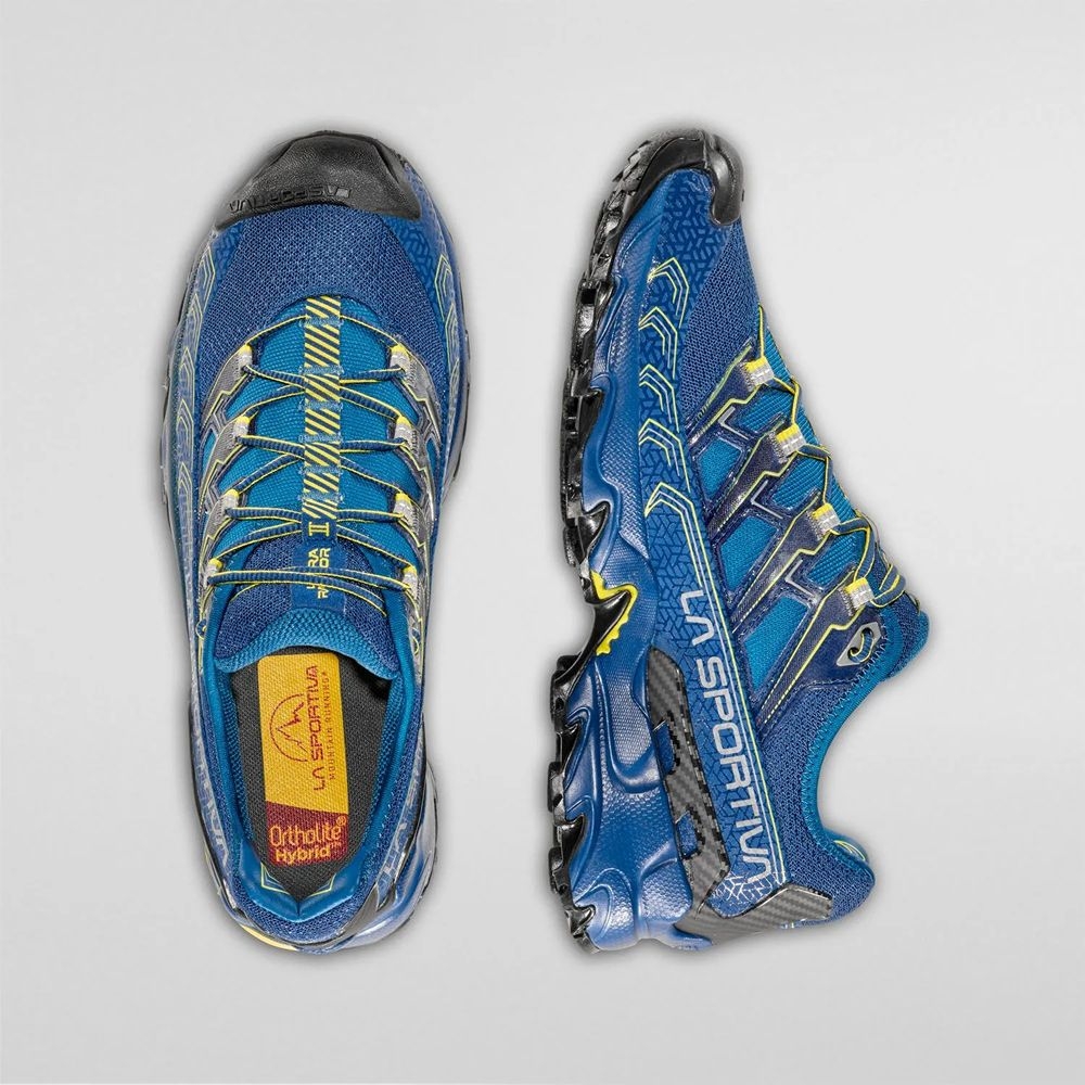 La Sportiva Ultra Raptor II Space Blue/Blaze ZFHS050-B23Y07 wandelschoenen heren online bestellen bij Kathmandu Outdoor & Travel