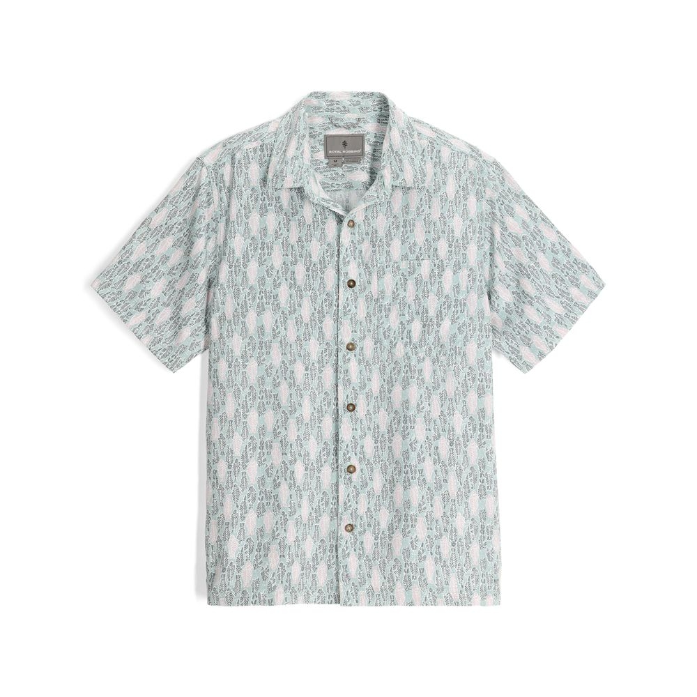 Royal Robbins Camino Pucker S/S Sage Leaf Fish Pt Y12600137-360 shirts en tops online bestellen bij Kathmandu Outdoor & Travel