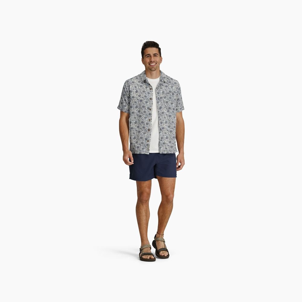 Royal Robbins Camino Pucker S/S Deep Blue Caledonia Pt Y12600137-484 shirts en tops online bestellen bij Kathmandu Outdoor & Travel