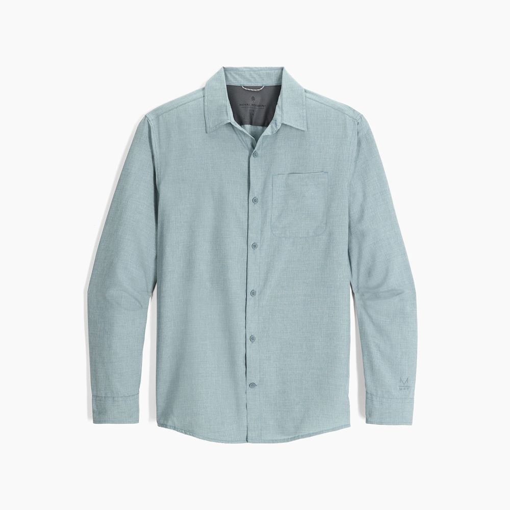 Royal Robbins Amp Lite II L/S Lt Slate Htr Y12600142-82 shirts en tops online bestellen bij Kathmandu Outdoor & Travel