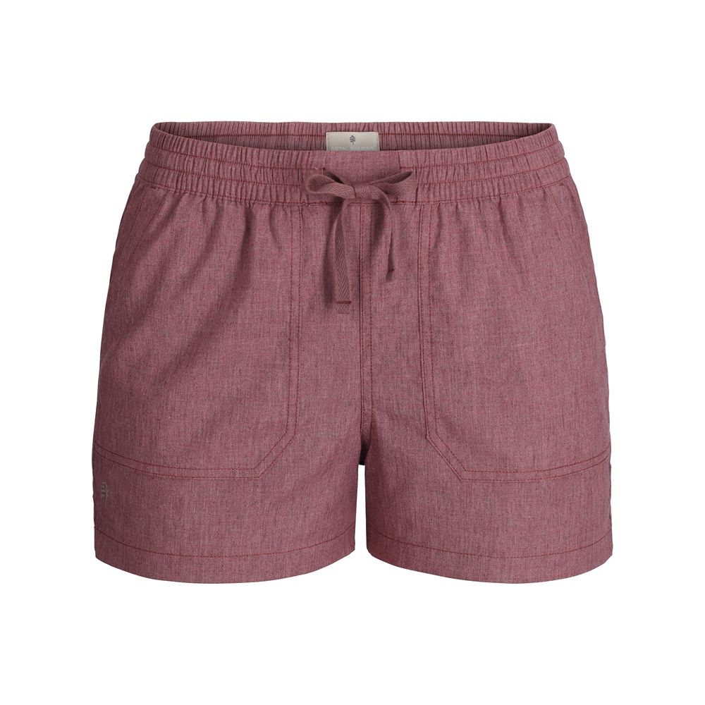 Royal Robbins Hempline Short Women's Wild Rhubarb Y14200071-602 broeken online bestellen bij Kathmandu Outdoor & Travel