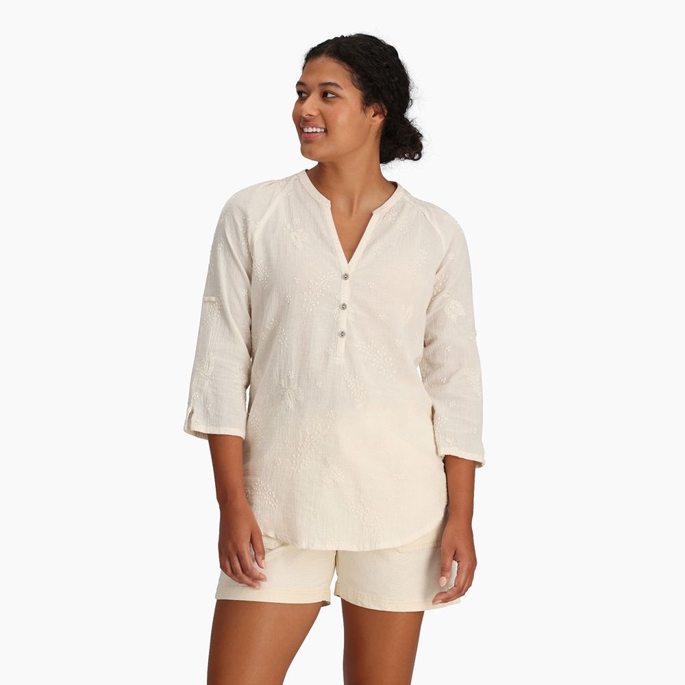 Royal Robbins Oasis Tunic II 3/4 Sleeve Women's Undyed Y622019-104 shirts en tops online bestellen bij Kathmandu Outdoor & Travel