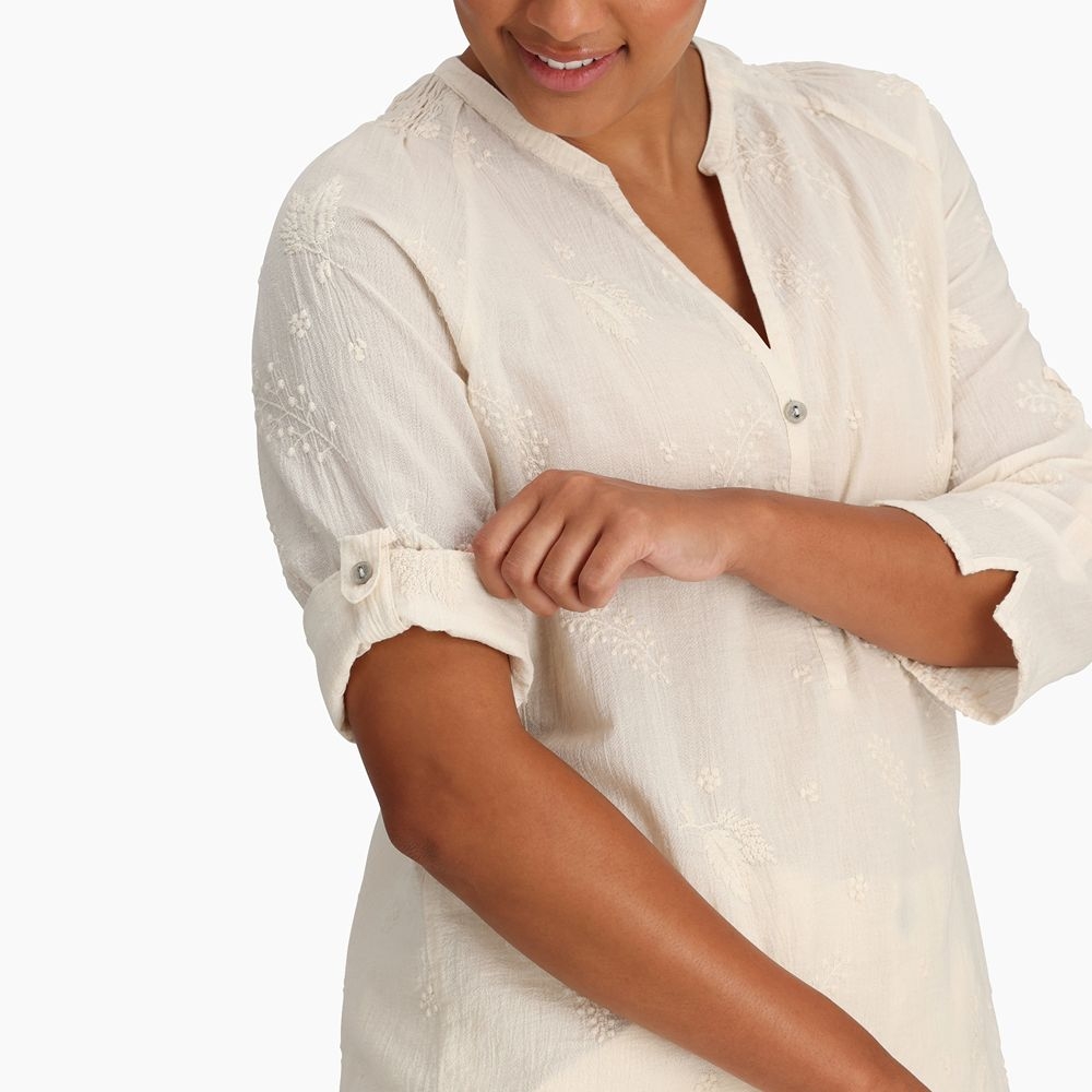 Royal Robbins Oasis Tunic II 3/4 Sleeve Women's Undyed Y622019-104 shirts en tops online bestellen bij Kathmandu Outdoor & Travel