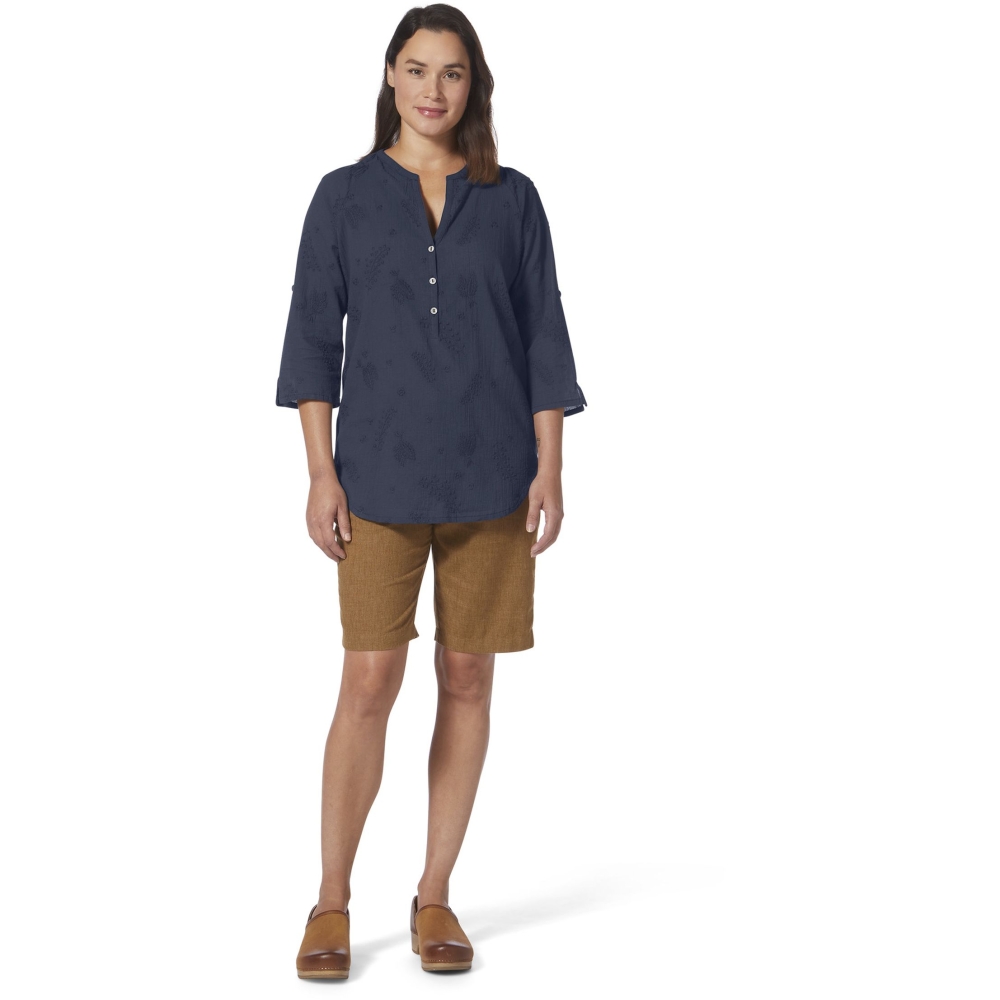 Royal Robbins Oasis Tunic II 3/4 Sleeve Women's Navy Y622019-728 shirts en tops online bestellen bij Kathmandu Outdoor & Travel