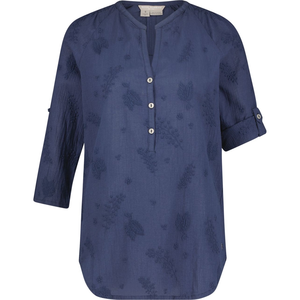Royal Robbins Oasis Tunic II 3/4 Sleeve Women's Navy Y622019-728 shirts en tops online bestellen bij Kathmandu Outdoor & Travel