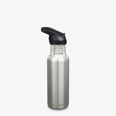 Klean Kanteen  Drinkfles Classic Narrow met flip/sportdop, 532ml Brushed Stainless