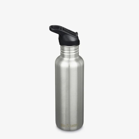 Klean Kanteen  Drinkfles Classic met flip/sportdop, 800ml Brushed Stainless