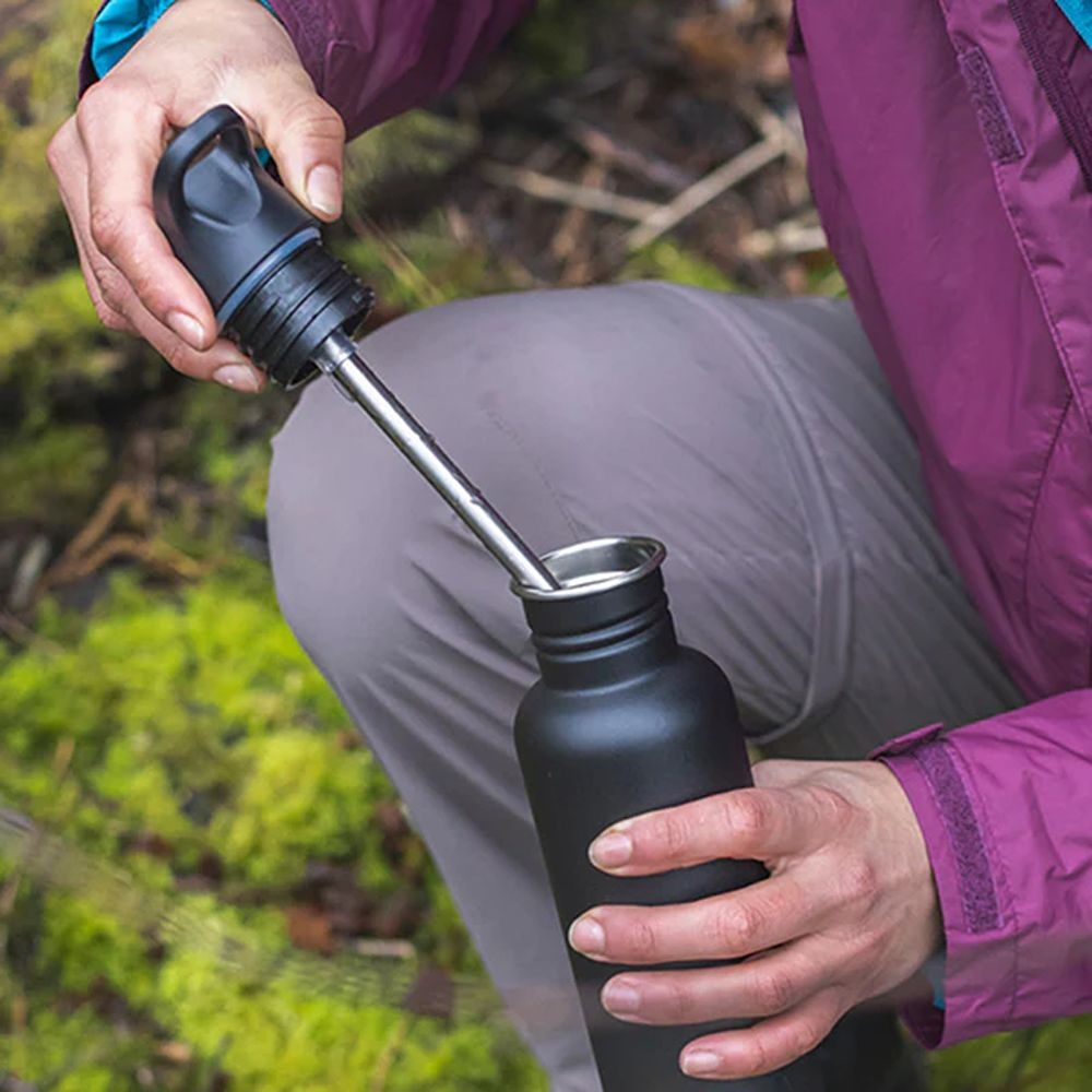 Klean Kanteen Drinkfles Classic met flip/sportdop, 800ml Black 1011193 drinkflessen en thermosflessen online bestellen bij Kathmandu Outdoor & Travel