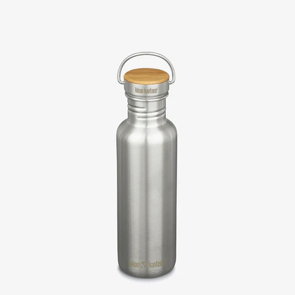 Klean Kanteen Drinkfles Reflect met bamboedop, 800ml Brushed Stainless 1008541 drinkflessen en thermosflessen online bestellen bij Kathmandu Outdoor & Travel