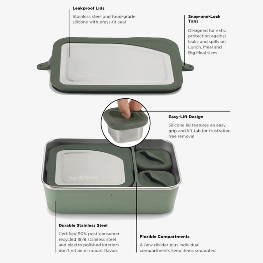 Klean Kanteen Big Meal Box 1626ml  Sea Spray 1010626 koken online bestellen bij Kathmandu Outdoor & Travel