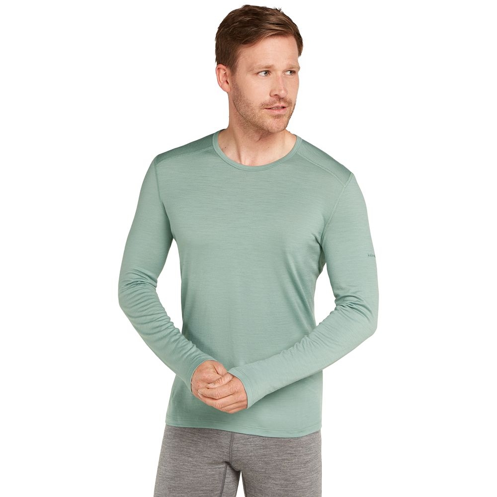 Icebreaker 200 Oasis LS Crewe Moss IB104365-01G1 shirts en tops online bestellen bij Kathmandu Outdoor & Travel