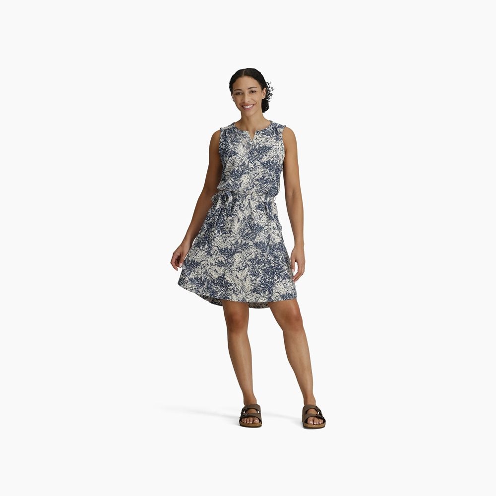 Royal Robbins Spotless Traveler Tank Dress Deep Blue Fern Pt Y326002-494 jurken en rokken online bestellen bij Kathmandu Outdoor & Travel