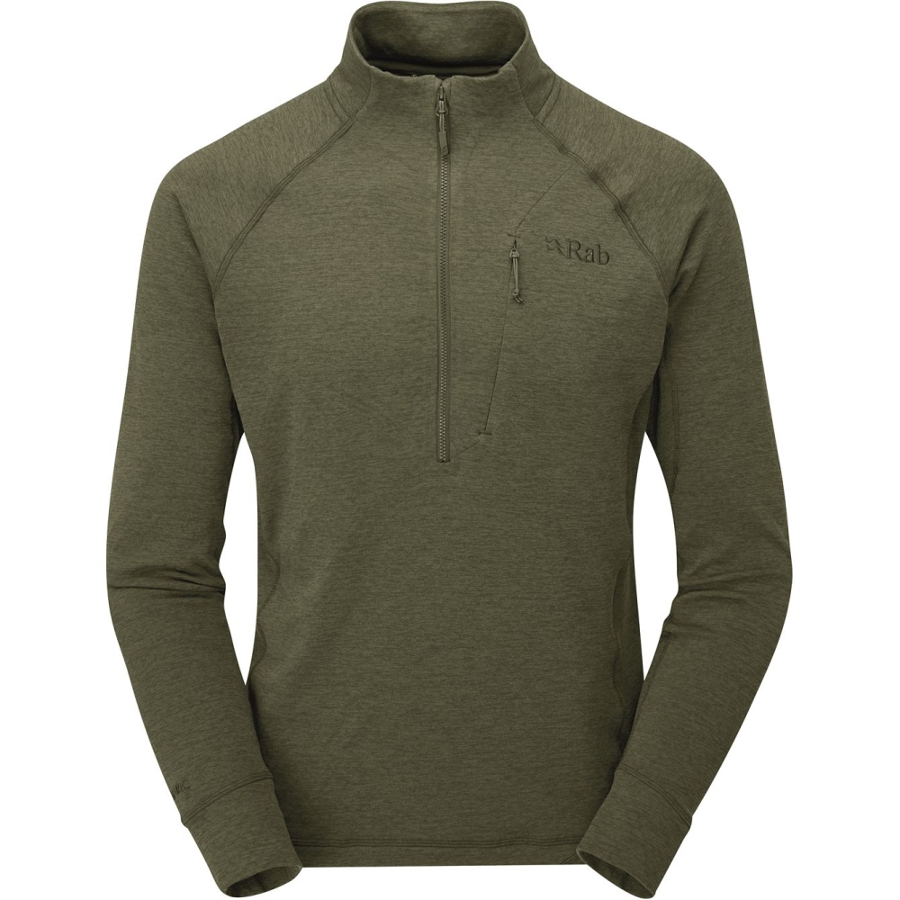 Rab Nexus Pull-On Olive (Olive) QFF-74-OLV fleeces en truien online bestellen bij Kathmandu Outdoor & Travel