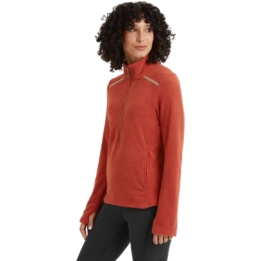 Sherpa Adventure Gear Rolpa Eco Pullover Zip Women's Rust SW26050-444 fleeces en truien online bestellen bij Kathmandu Outdoor & Travel