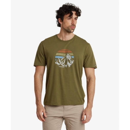 Sherpa Adventure Gear  Bali Retro Sunset Tee Moss
