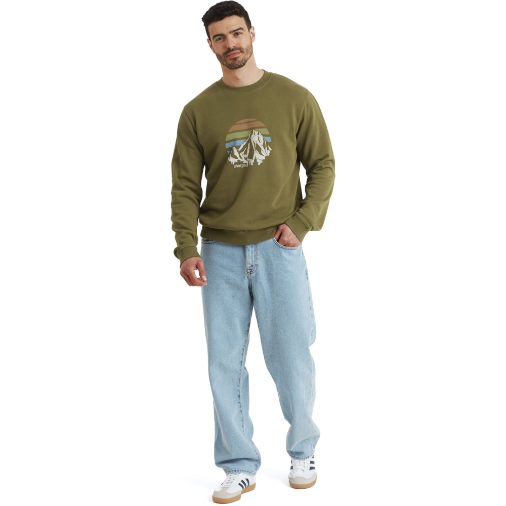 Sherpa Adventure Gear Pokhara Sunset Crew Moss SU50006-831 fleeces en truien online bestellen bij Kathmandu Outdoor & Travel