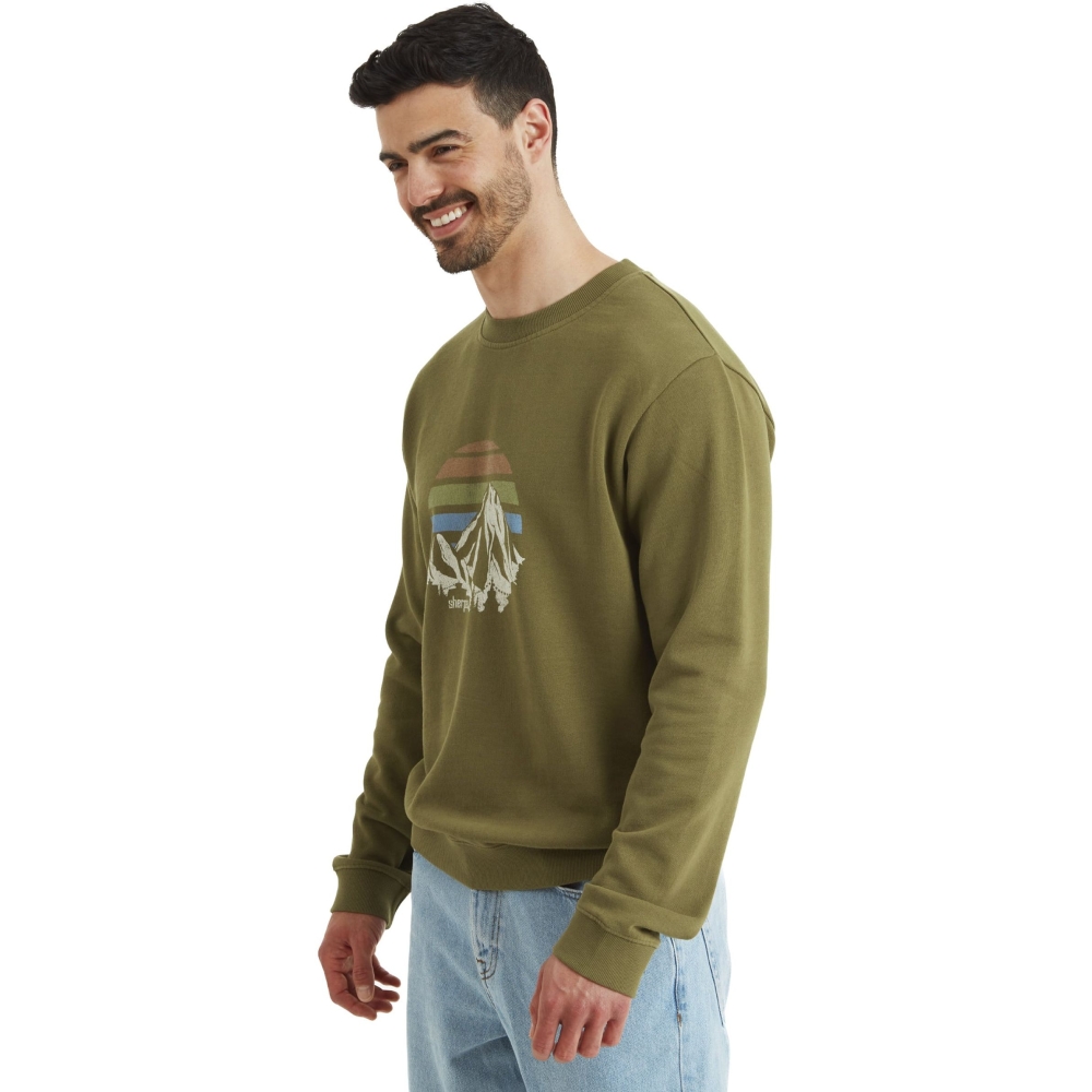 Sherpa Adventure Gear Pokhara Sunset Crew Moss SU50006-831 fleeces en truien online bestellen bij Kathmandu Outdoor & Travel