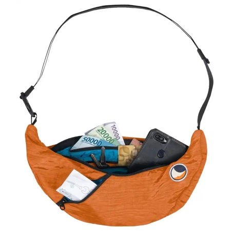 Ticket to the Moon  Upcycled Sling Bag Premium Terracotta
