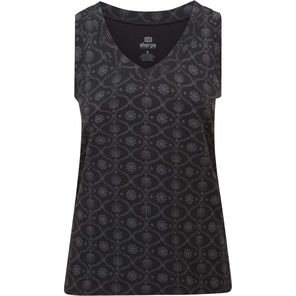 Sherpa Adventure Gear Neha V-Neck Tank Women's Black Sublime SW20013-136 shirts en tops online bestellen bij Kathmandu Outdoor & Travel