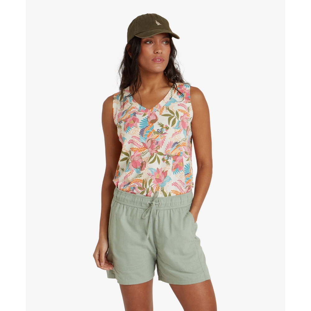 Sherpa Adventure Gear Neha V-Neck Tank Women's Rosie Peacock SW20013-458 shirts en tops online bestellen bij Kathmandu Outdoor & Travel
