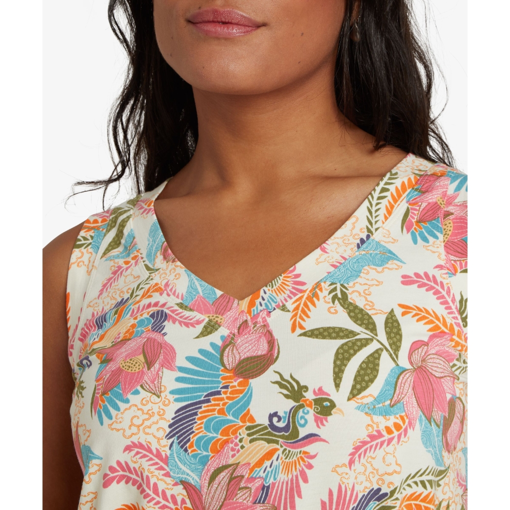 Sherpa Adventure Gear Neha V-Neck Tank Women's Rosie Peacock SW20013-458 shirts en tops online bestellen bij Kathmandu Outdoor & Travel