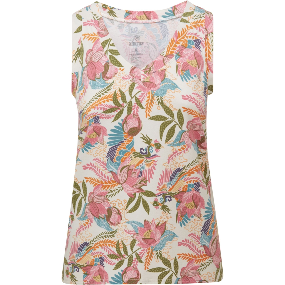 Sherpa Adventure Gear Neha V-Neck Tank Women's Rosie Peacock SW20013-458 shirts en tops online bestellen bij Kathmandu Outdoor & Travel