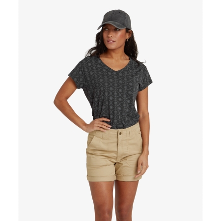 Sherpa Adventure Gear  Neha V-Neck Tee Women's Black Sublime