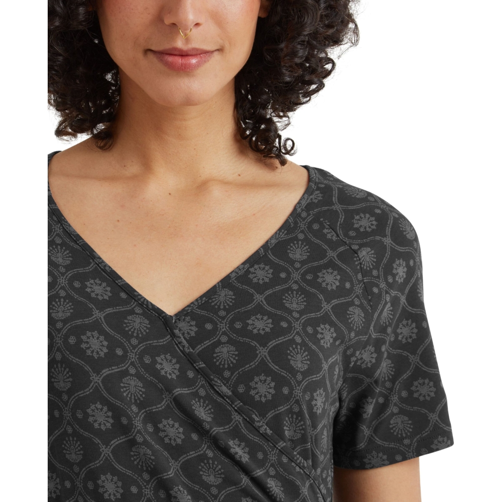 Sherpa Adventure Gear Neha Faux Wrap Dress Women's Black Sublime SW24071-136 jurken en rokken online bestellen bij Kathmandu Outdoor & Travel