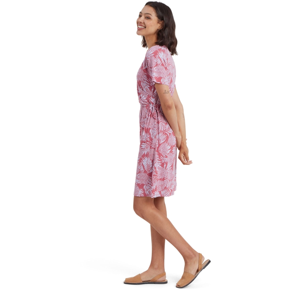 Sherpa Adventure Gear Neha Faux Wrap Dress Women's Rosie Bhodi Leaf SW24071-462 jurken en rokken online bestellen bij Kathmandu Outdoor & Travel