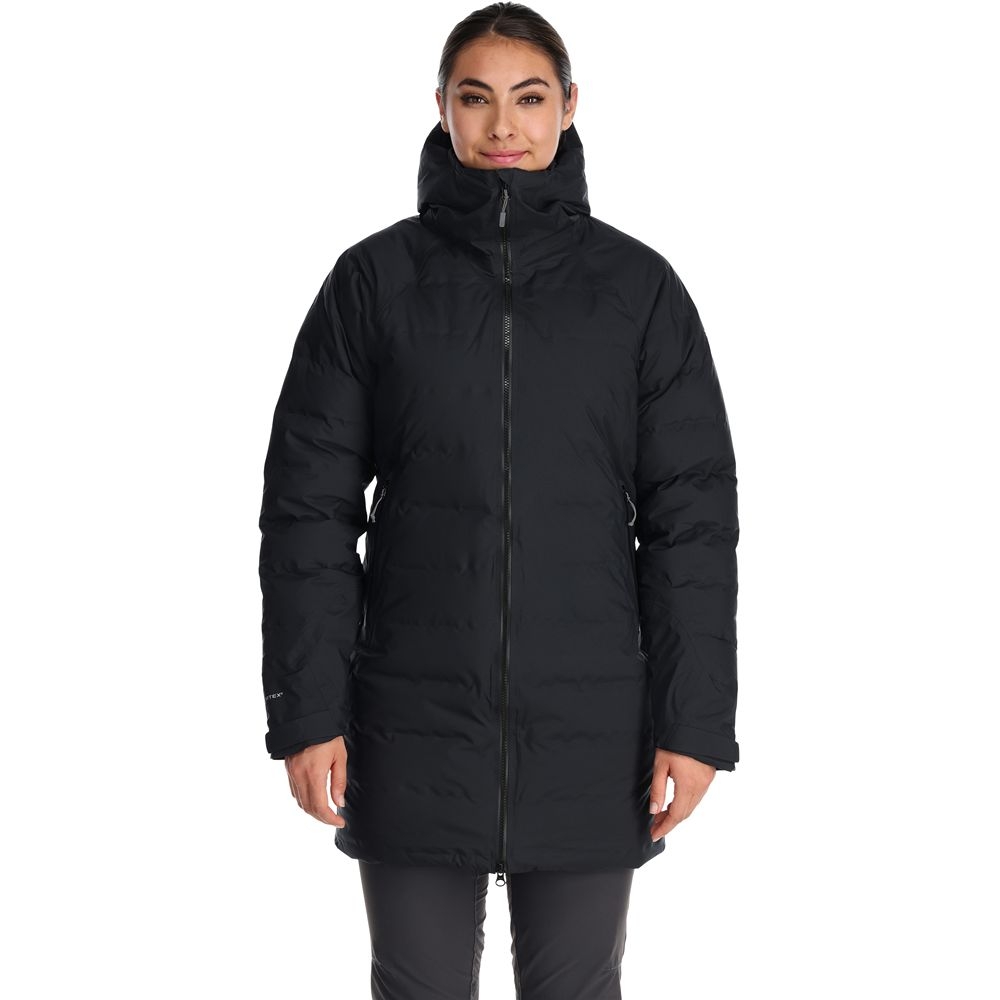 Rab Valiance Parka Women's Black QDB-51-BLK jassen online bestellen bij Kathmandu Outdoor & Travel