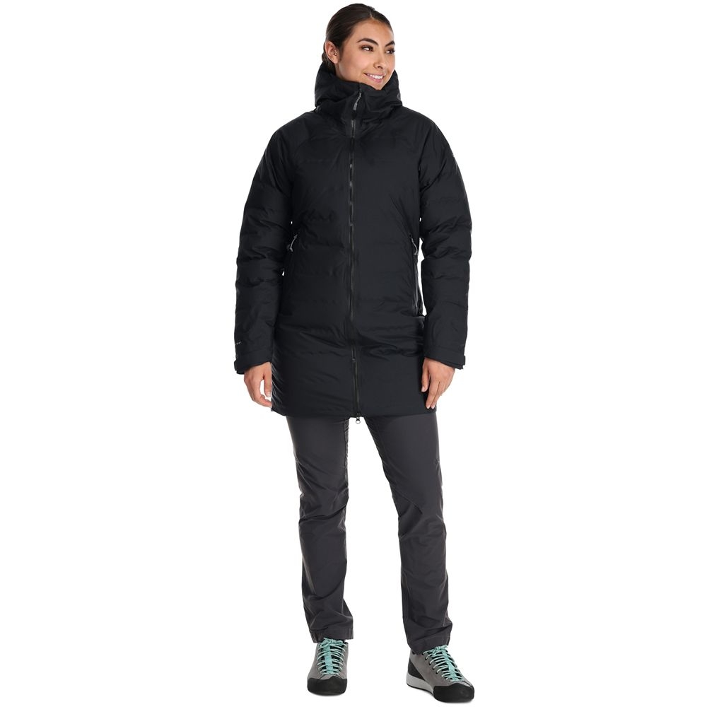 Rab Valiance Parka Women's Black QDB-51-BLK jassen online bestellen bij Kathmandu Outdoor & Travel