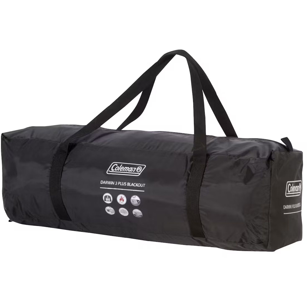 Coleman Darwin 3+ BlackOut Groen 2209416 tenten online bestellen bij Kathmandu Outdoor & Travel