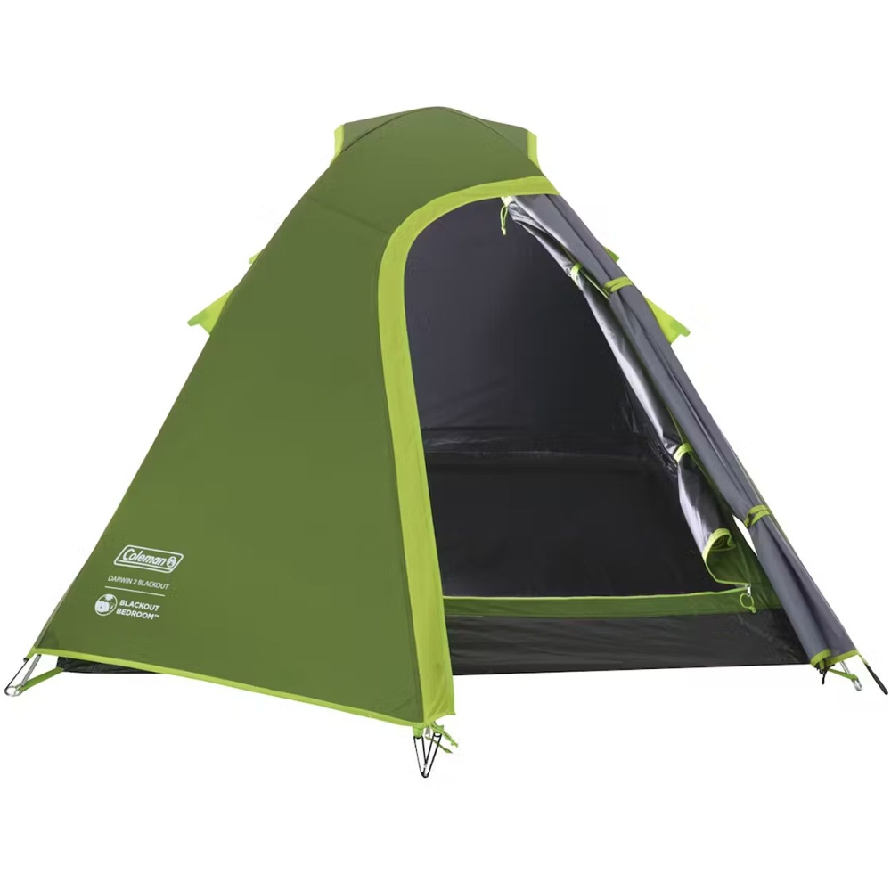 Coleman Darwin 2 BlackOut Groen 2209446 tenten online bestellen bij Kathmandu Outdoor & Travel