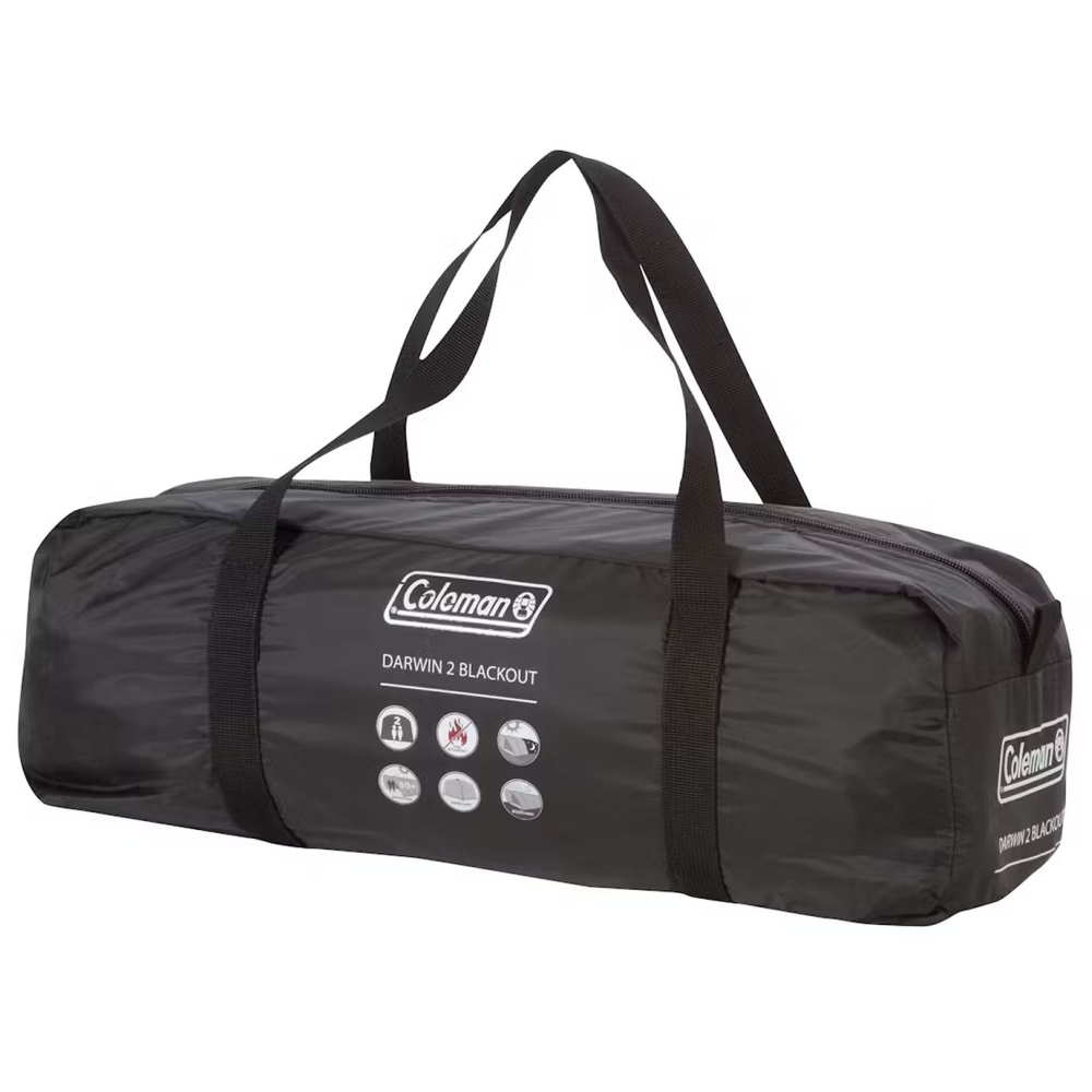 Coleman Darwin 2 BlackOut Groen 2209446 tenten online bestellen bij Kathmandu Outdoor & Travel