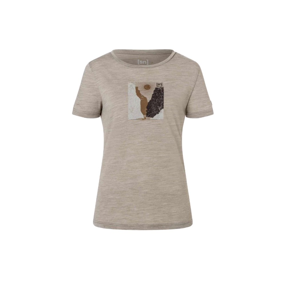 Super Natural Rio Grande Tee Women's Vintage Khaki Melange/Various SNWP03182-17E shirts en tops online bestellen bij Kathmandu Outdoor & Travel