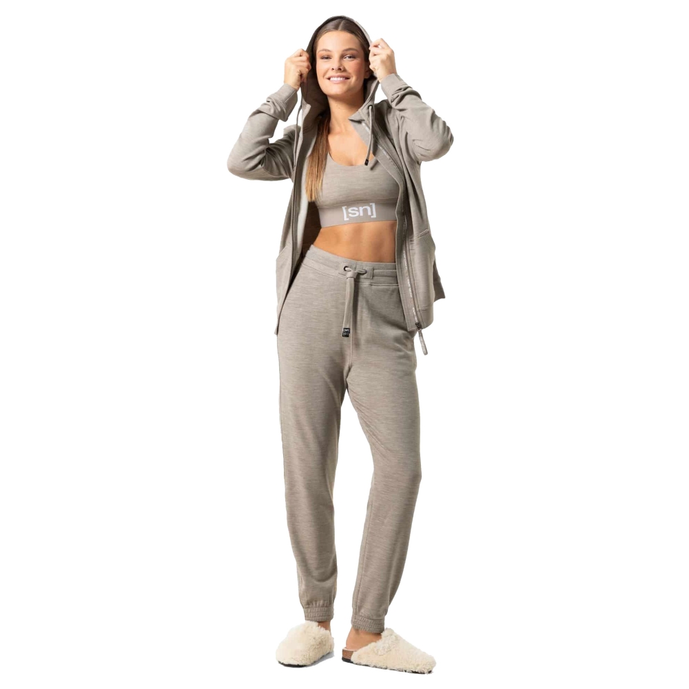 Super Natural Solution Hoodie Women's Vintage Khaki Melange SNW020890-289 fleeces en truien online bestellen bij Kathmandu Outdoor & Travel