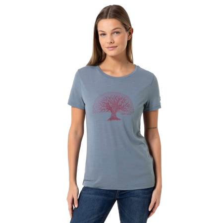 Super Natural  Tree Of Knowledge Tee Women's Flint Stone/Sangria